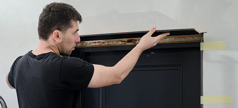 Wood Door Hole Repair in Gravenhurst, ON